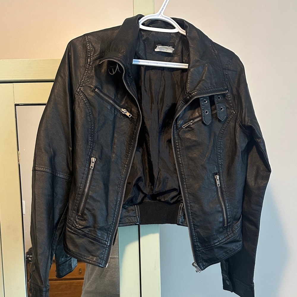 Classic Black Leather Jacket for Women